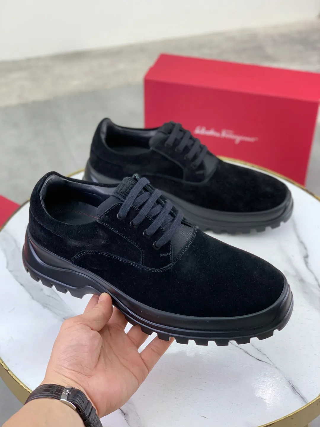 Men's men's shoes💰P640💰【New style】High quality water-dyed cowhide 🆘【Salvatore Ferragamo】Ferragamo's latest casual business leather shoes for men! Listed simultaneously! The fabric is made of specially imported original calfskin, and the interior is made of imported water-dyed cowhide. It is absolutely luxurious and leads the fashion trend. High-end foam outsole, matching sizes: 38-44 (45 and 46 can be customized) 4️⃣ colors available